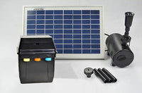 Day/Night Solar Panel POND WATER Fountain Feature PUMP W/ Battery LED Light 800L