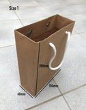 50-200 BULK BROWN KRAFT CRAFT PAPER GIFT CARRY BAGS WITH HANDLES Various size