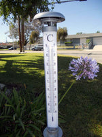 2 in 1 Solar powered Thermometer Celsius Scale and solar light E54